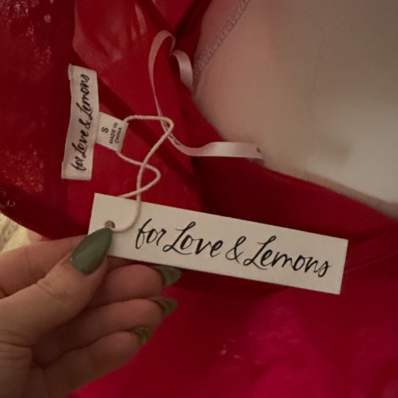 For Love and Lemons Bustier Red Strapless Gown - Picture 4 of 4